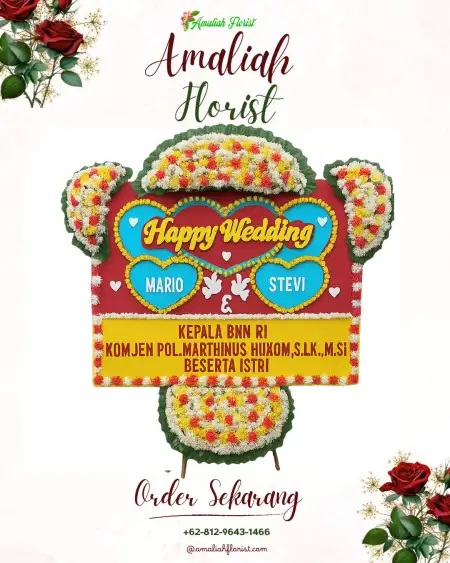 Papan Bunga Pernikahan Bangselok